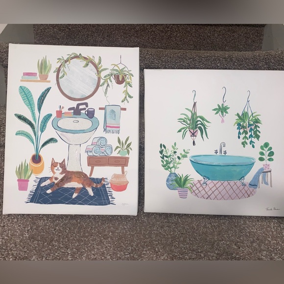 Farida Zaman Bathroom Art Set - Picture 1 of 8